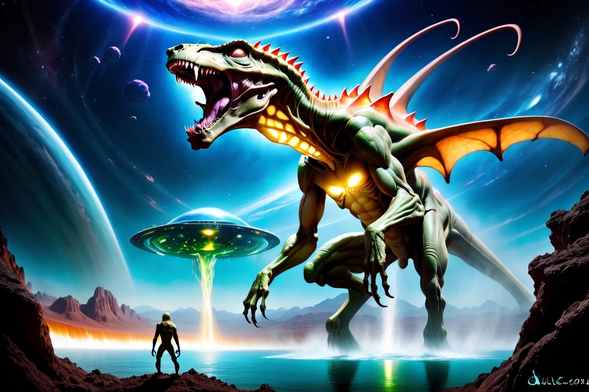 Imagine you are a professional wildlife photographer in an alien world,  capturing an apex predator in its element. The cr...