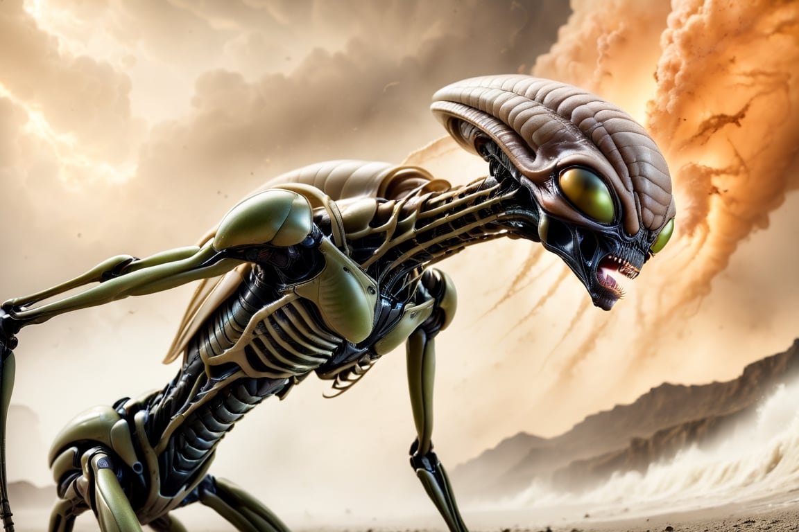 As if captured by a professional photographer in the midst of an elemental battle,  create a highly detailed,  photorealis...