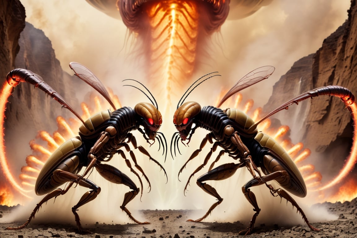 As if captured by a professional photographer amidst an elemental battle,  create a highly detailed,  photorealistic by ju...