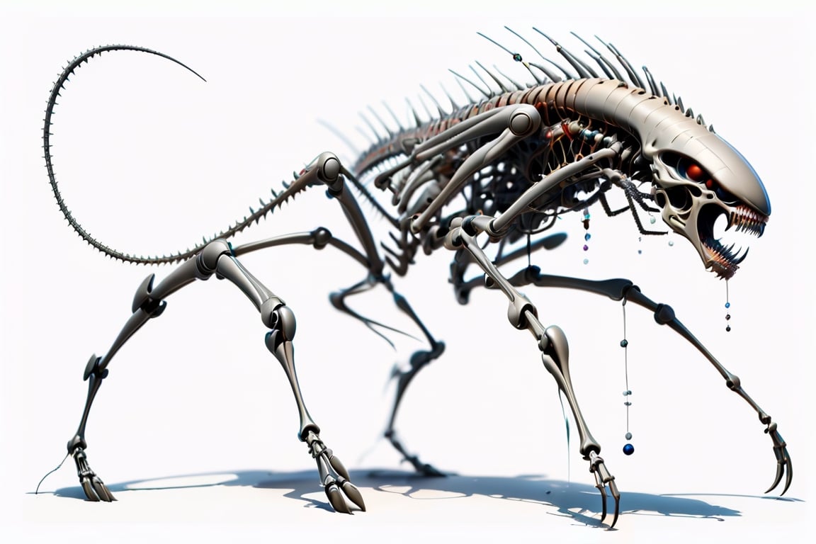 In the style of a professional wildlife photographer capturing a predator in the wild,  create an image of an alien monste...