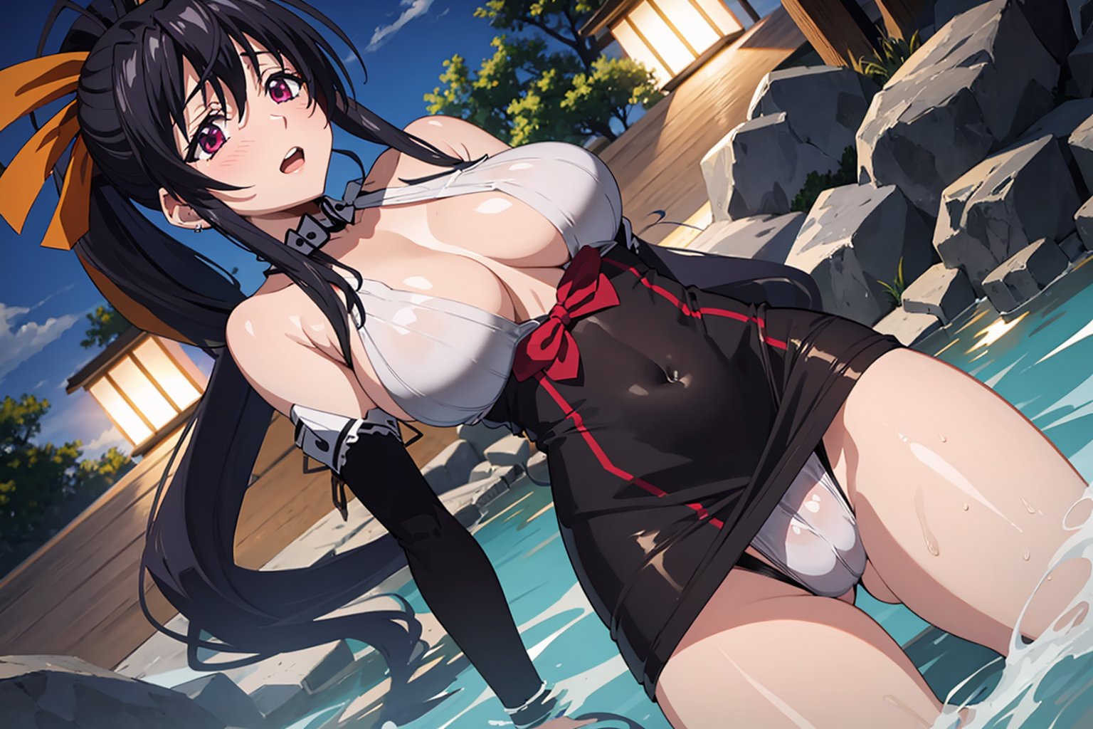 Beautiful women,Bulge , onsen,Bulge,akeno himejima