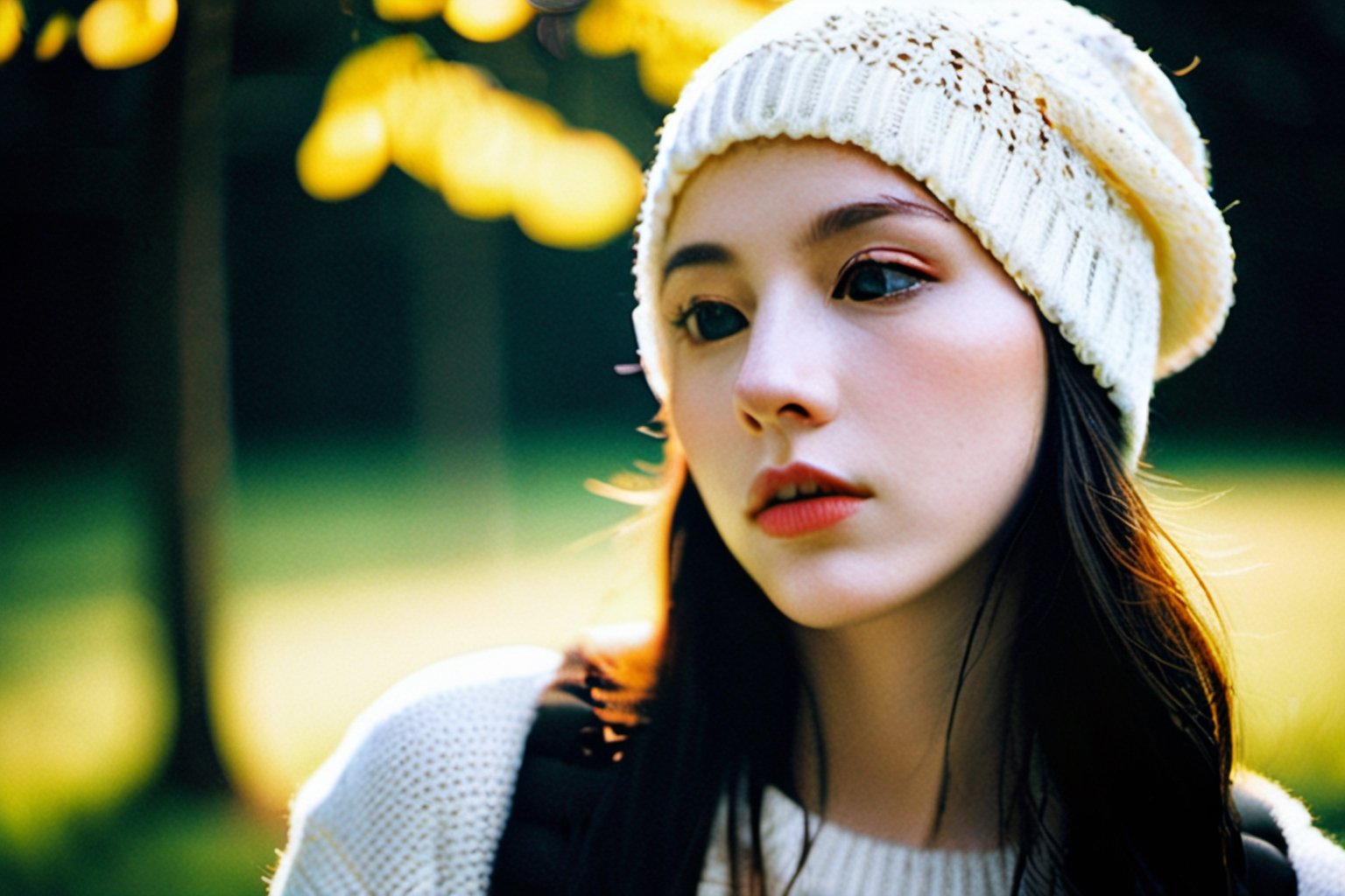 xxmixgirl,Thorough, analog style, eye focus, highest quality, (highly detailed skin), photo of a exquisitely beautiful pale skin punk Dutch girl, 21yo, (wearing harness, and beanie), perfect face, alluring eyes, [seductive makeup], skin pores, (piercing:0.5), indoor, messy bedroom, (bokeh:0.6), sharp focus, dappled lighting, (backlighting:0.7), film grain, photographed on a Sony A7R IV, 18mm F/1.7 cine lens, (highly detailed, intricately detailed), 8k, HDR, seductively posing, front view, (uppper body:0.9)