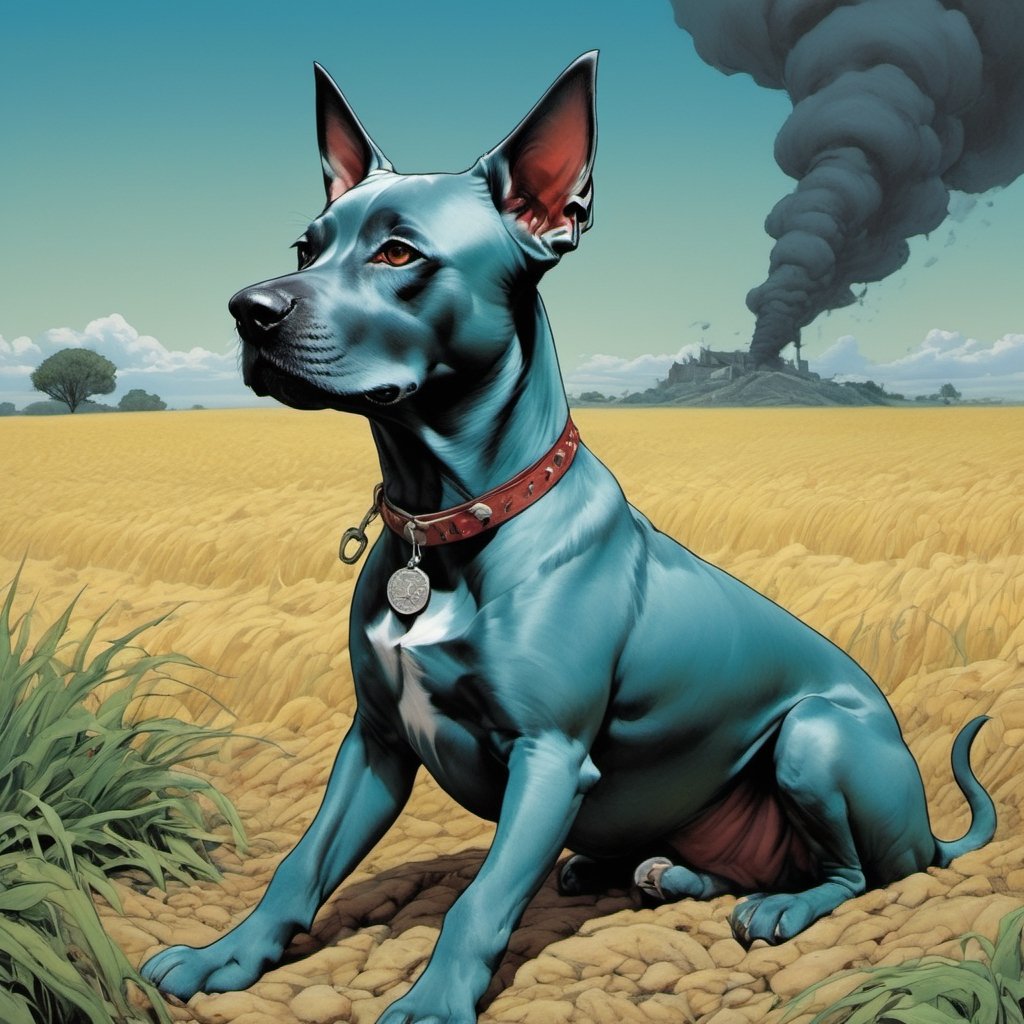 dogs from the wizard of oz,  Horror Comics style,  art by brom by Ravishastri on Tensor.Art
