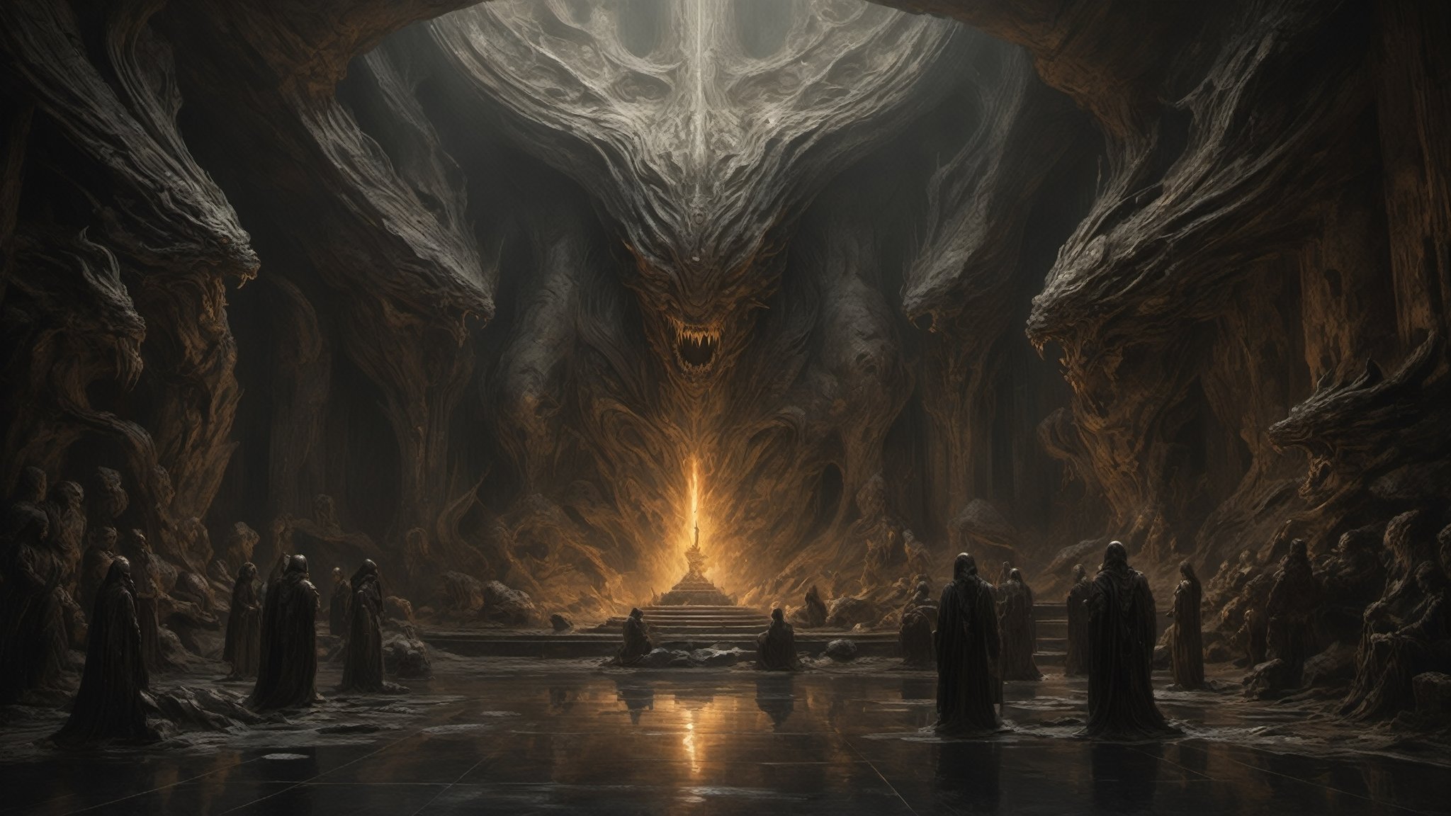 a oil painting wide shot,  art by hr giger,  a masterpiece by Ravishastri on Tensor.Art
