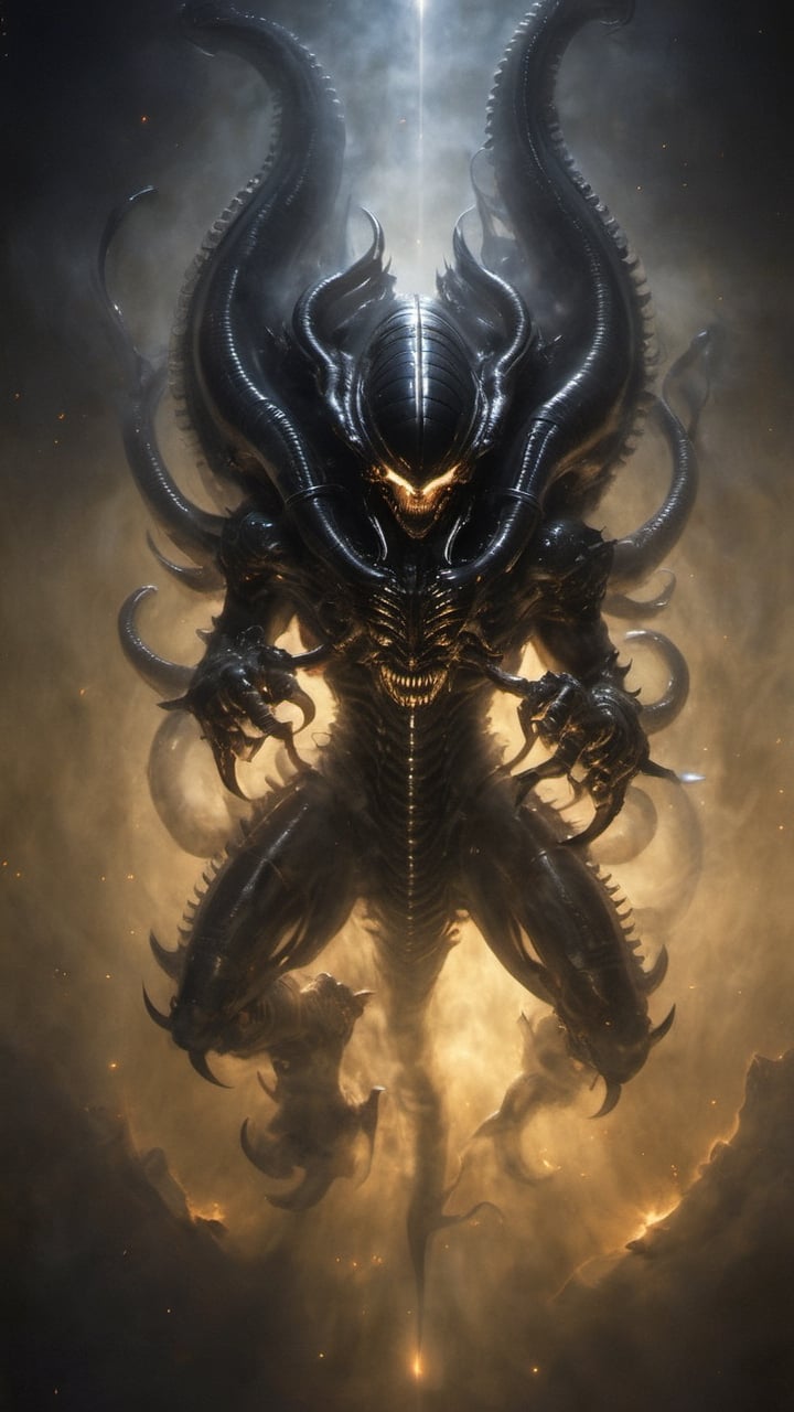 a xenomorph,  low lighting,  intense shadows by Ravishastri on Tensor.Art