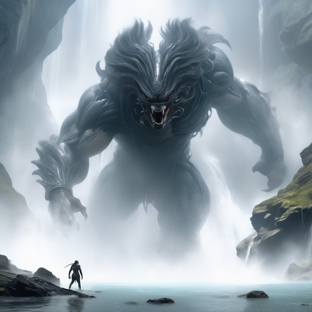 an alien xenomorph launches itself at a nearby victim,  a giant bear,  motion blur by Ravishastri on Tensor.Art