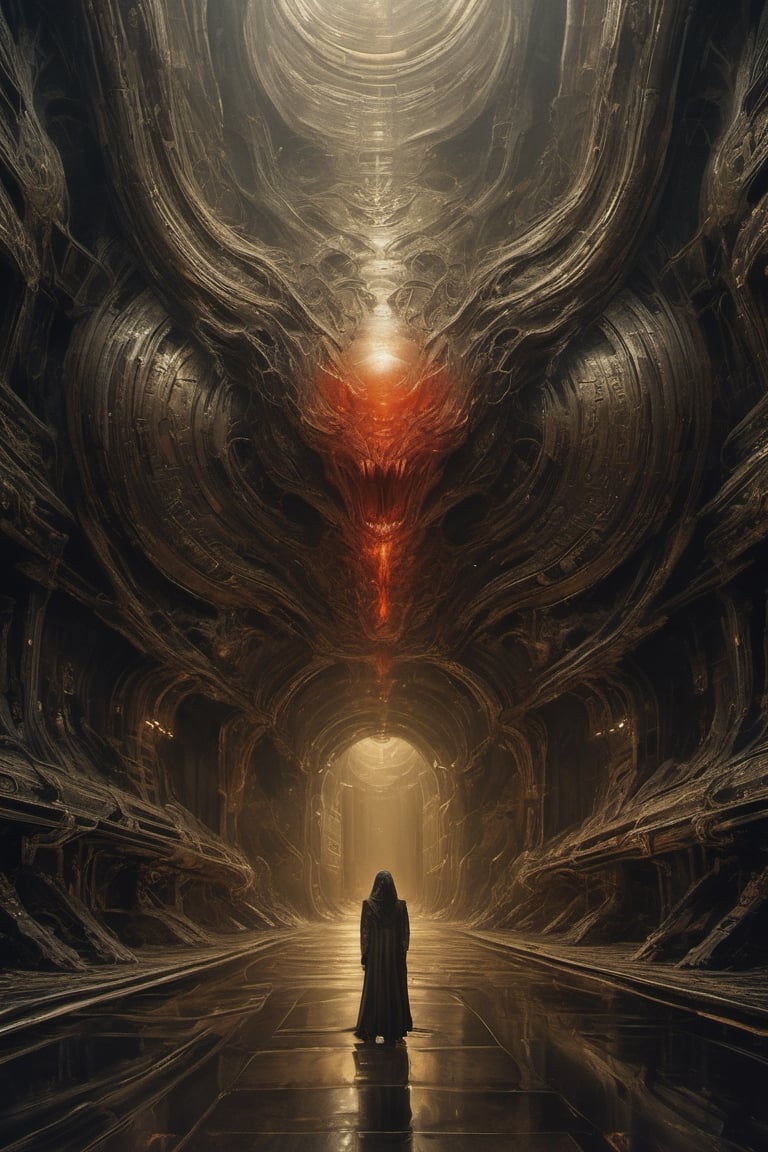 a oil painting wide shot,  art by hr giger,  a masterpiece by Ravishastri on Tensor.Art