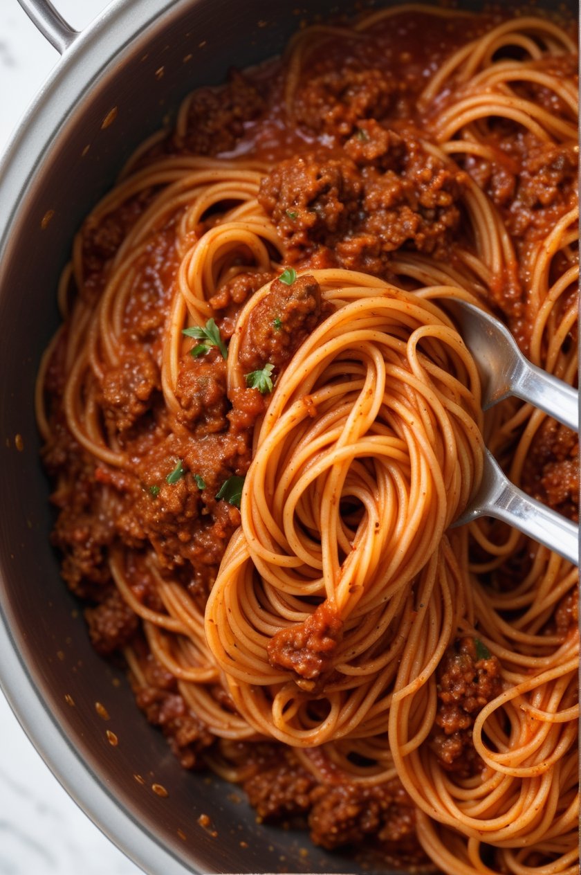 spaghetti bolognaise,  close up,  8k by Ravishastri on Tensor.Art
