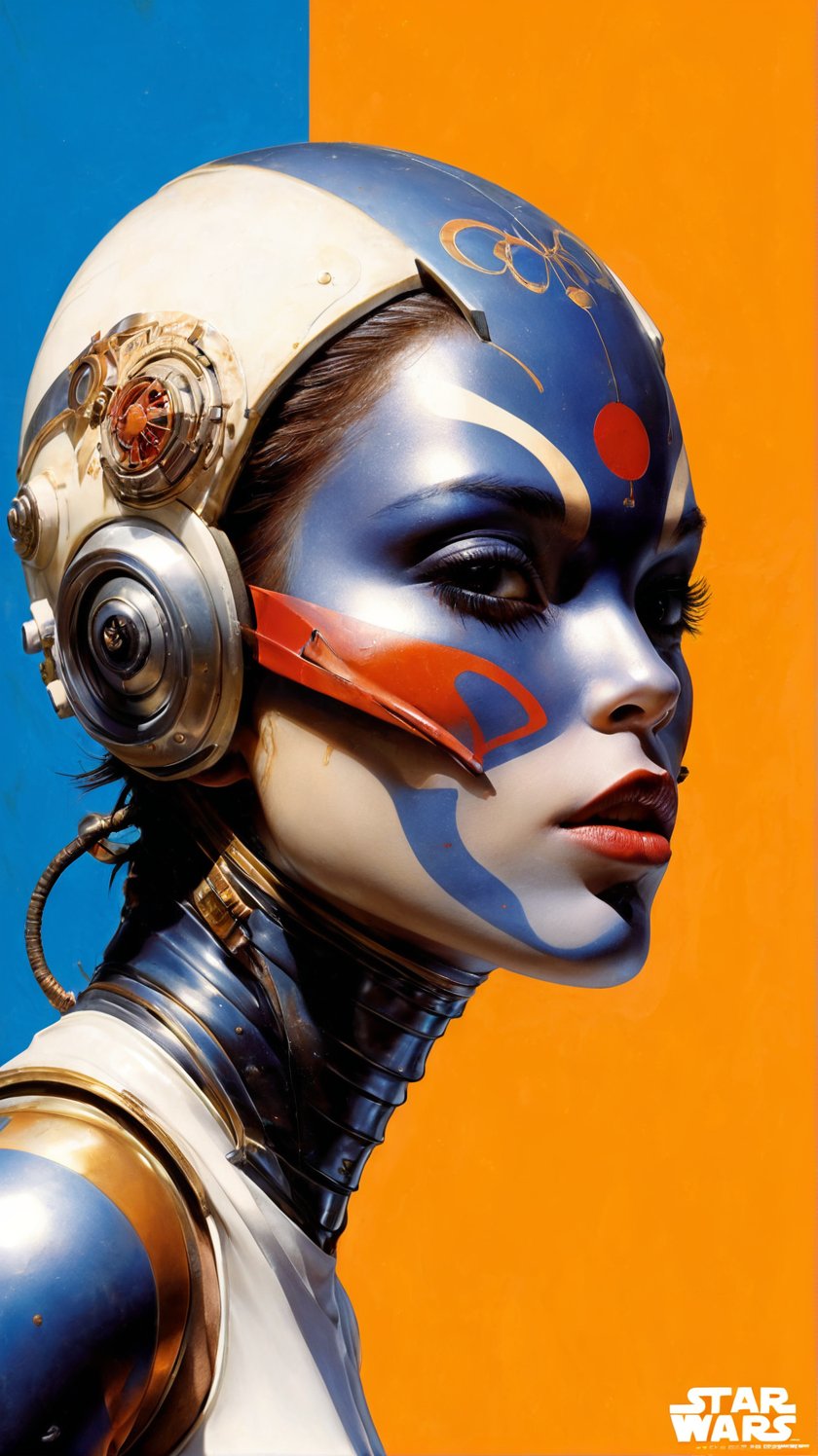 art by Masamune Shirow, art by J.C. Leyendecker, art by simon bisley, art by ralph steadman, a masterpiece, stunning beauty, hyper-realistic oil painting, star wars alien creatures, a portrait picture, incredible detail, fantasy portrait, alien skin, breathing apparatus, fish like skin, eel like noses, graffiti background, 