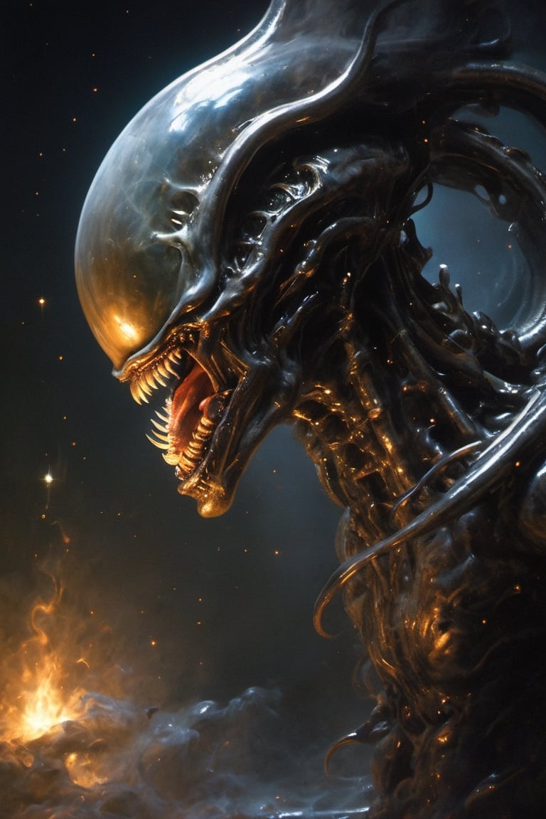 a xenomorph,  low lighting,  intense shadows by Ravishastri on Tensor.Art