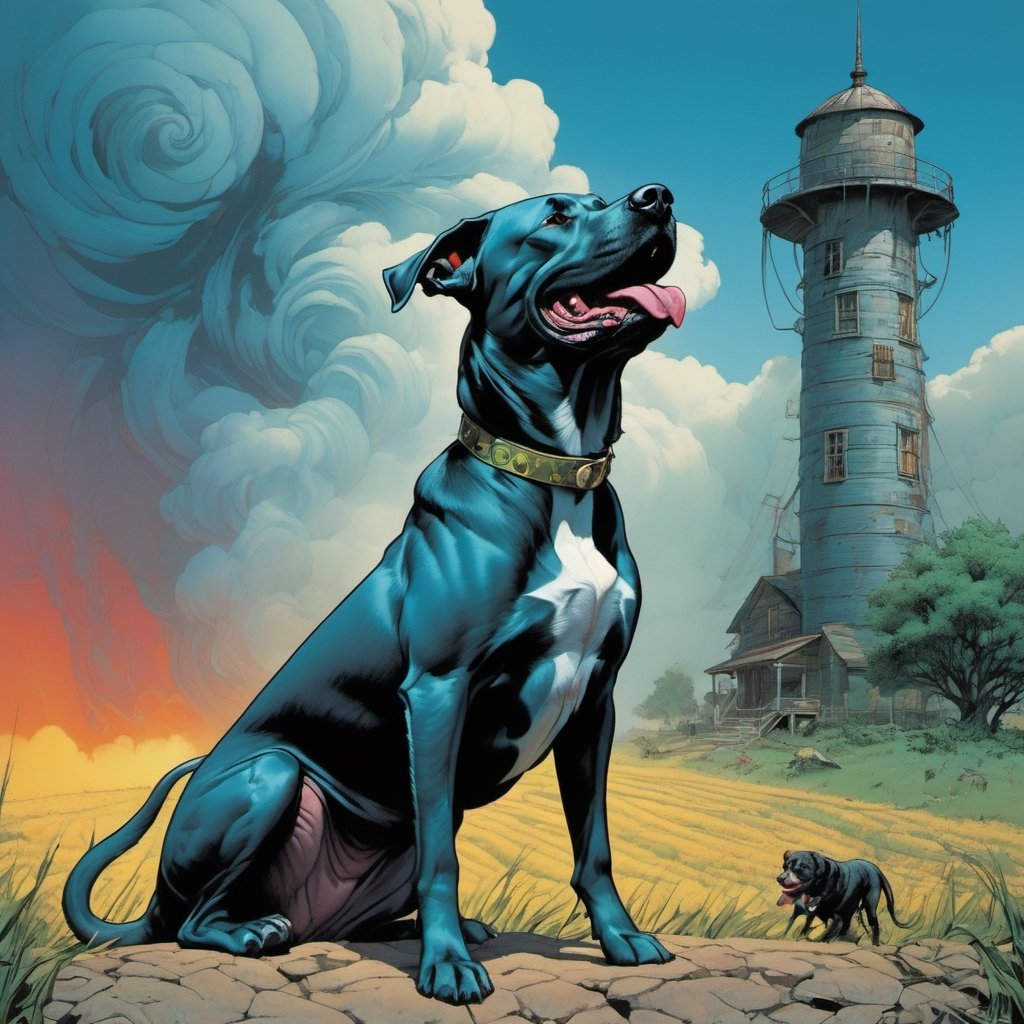 dogs from the wizard of oz,  Horror Comics style,  art by brom by Ravishastri on Tensor.Art