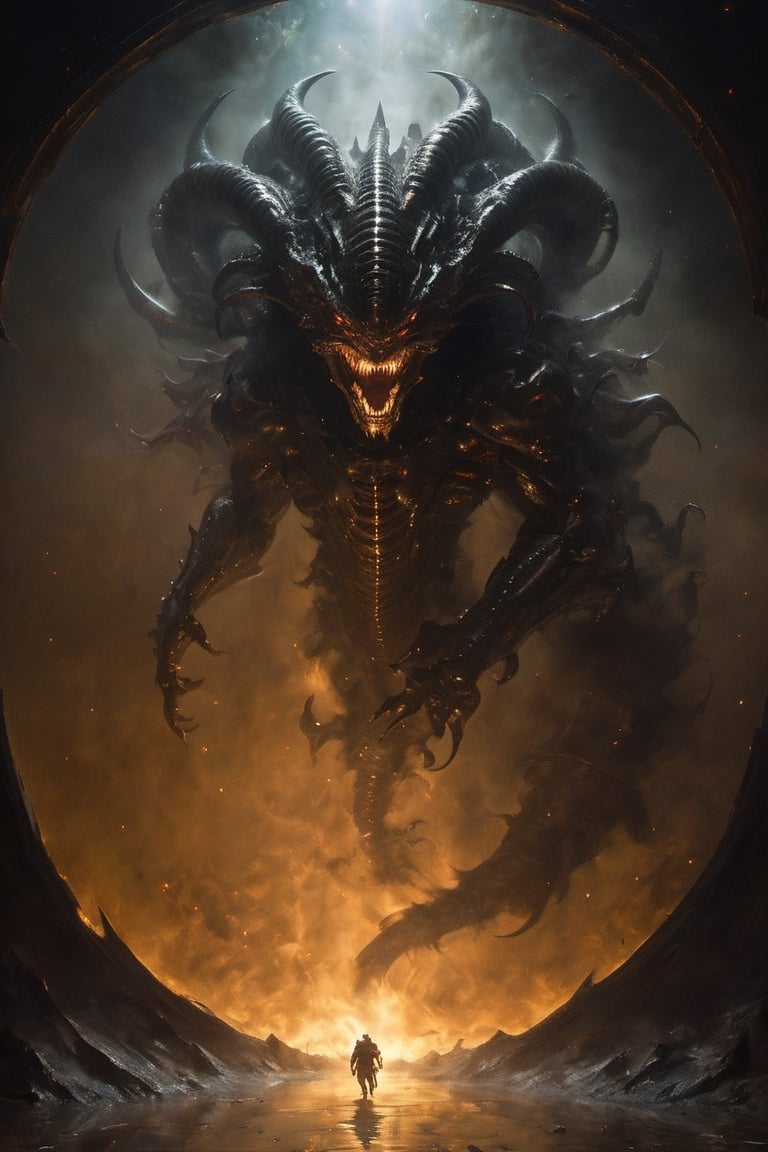 a xenomorph,  low lighting,  intense shadows by Ravishastri on Tensor.Art