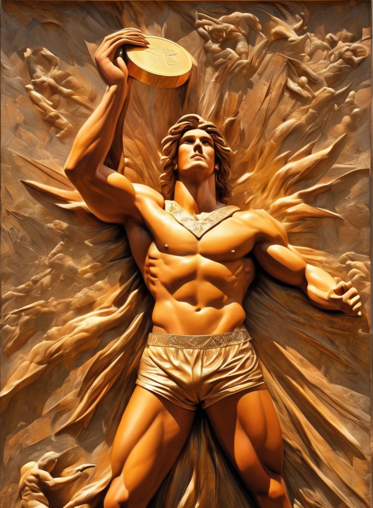 olympic carving by michelangelo,  art by simon bisley,  art by Boris Vallejo by Ravishastri on Tensor.Art