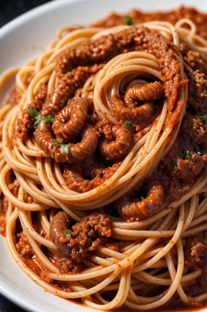 spaghetti bolognaise,  close up,  8k by Ravishastri on Tensor.Art