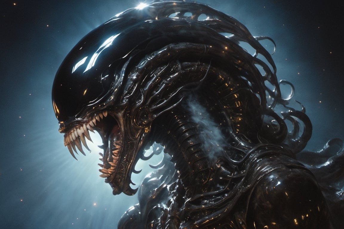 a xenomorph,  low lighting,  intense shadows by Ravishastri on Tensor.Art