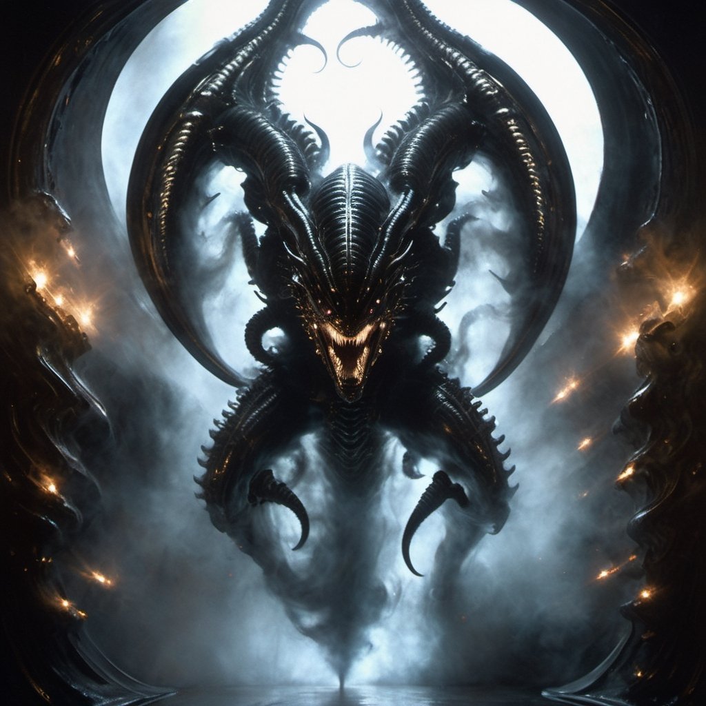 a xenomorph,  low lighting,  intense shadows by Ravishastri on Tensor.Art