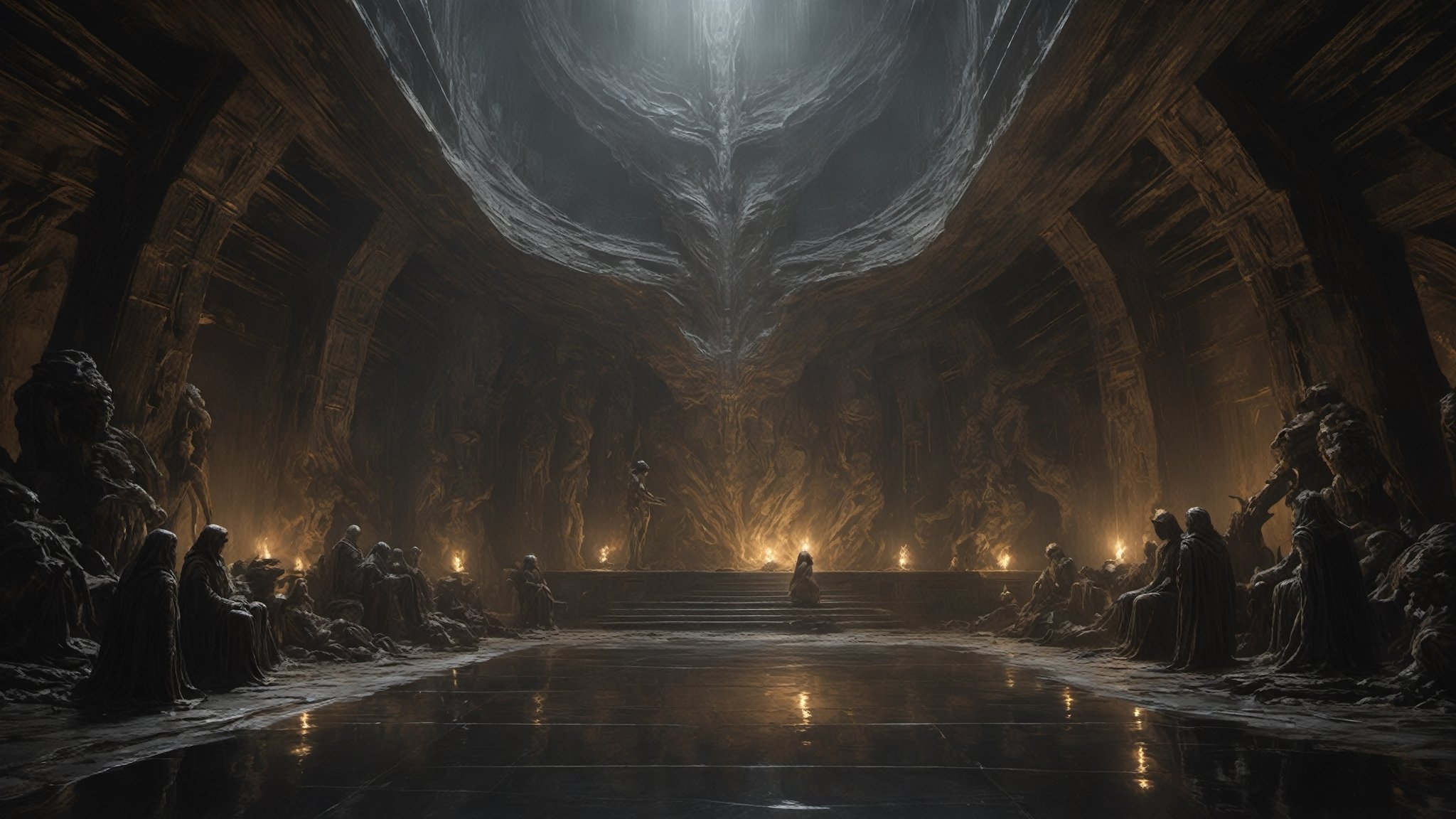 a oil painting wide shot,  art by hr giger,  a masterpiece by Ravishastri on Tensor.Art