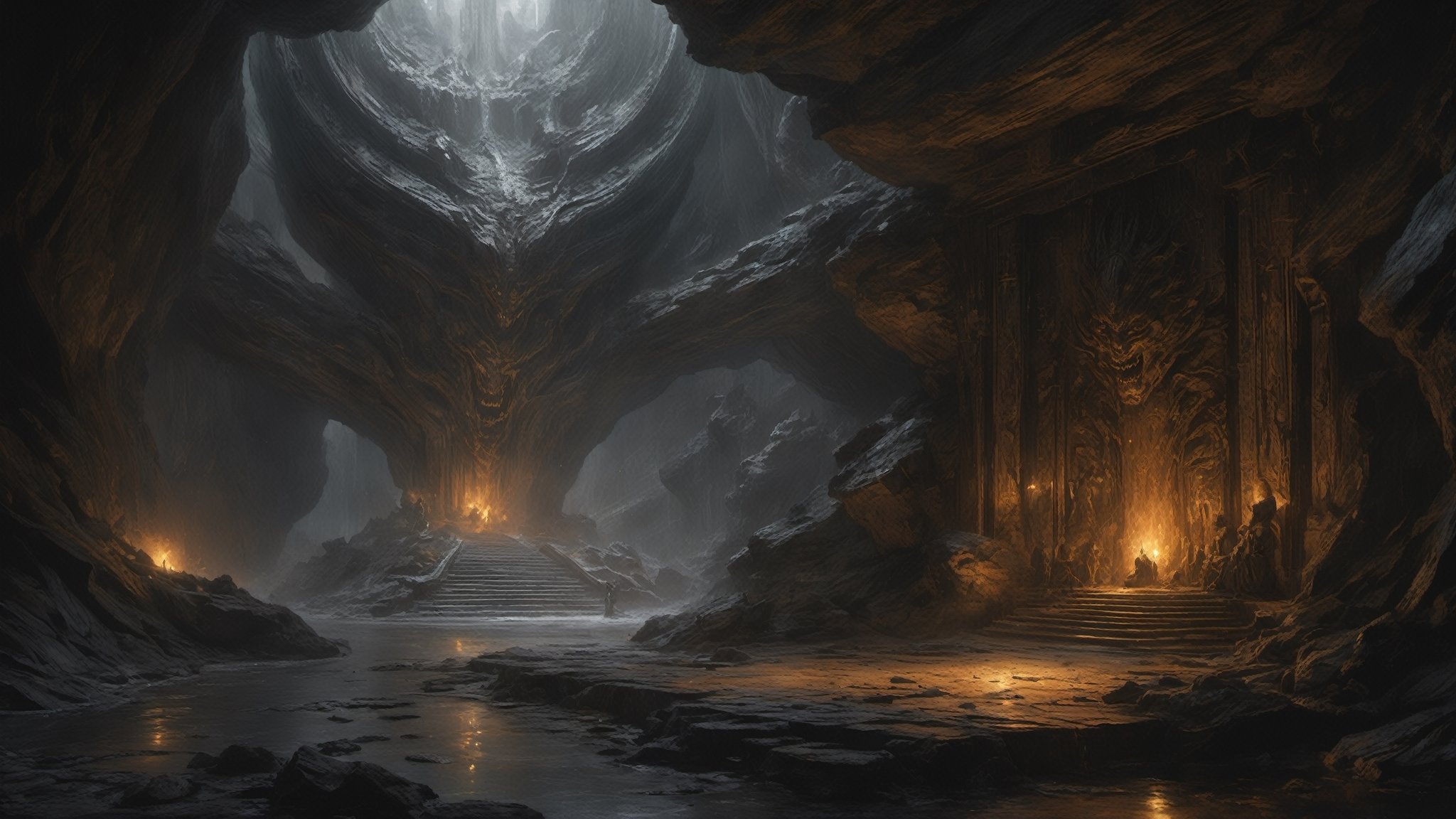 a oil painting wide shot,  art by hr giger,  a masterpiece by Ravishastri on Tensor.Art
