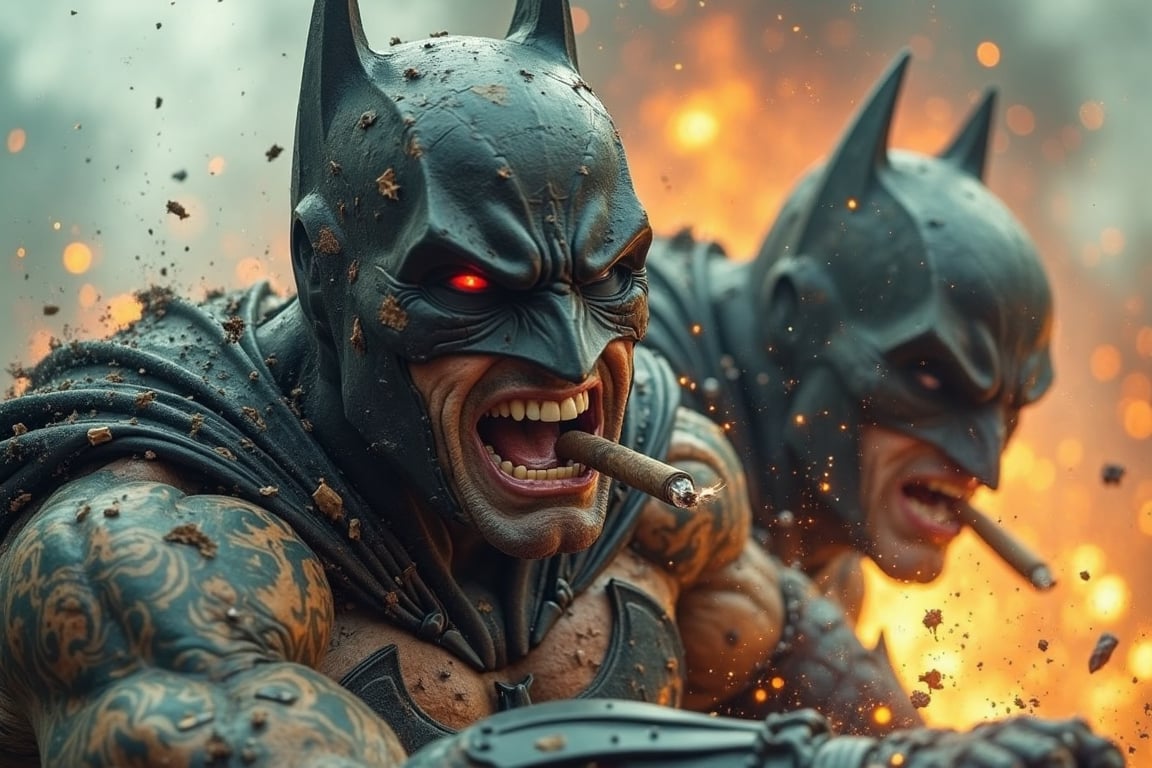 Batman,  wearing his trademark Batman outfit,  a realistic character by Ravishastri on Tensor.Art