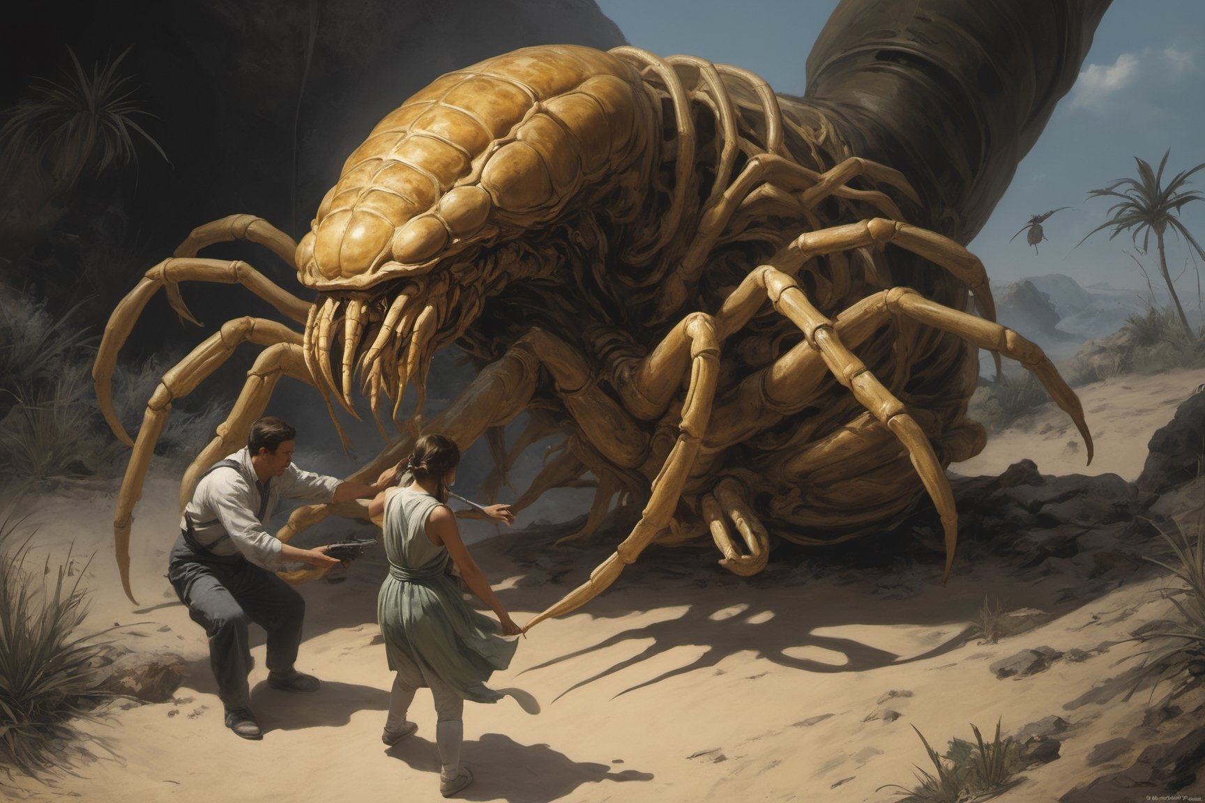 a Facehugger launches itself at a nearby victim by Ravishastri on Tensor.Art