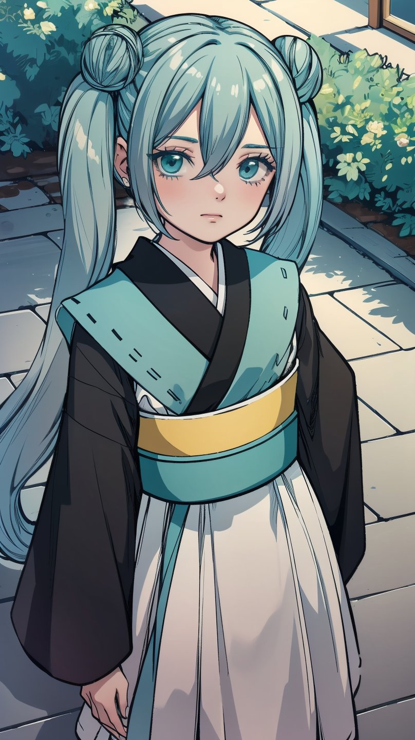 (masterpiece, best quality), ray tracing, absurdres,hatsune miku, aino,, 1girl, hanfu, solo, twintails, aqua eyes,aqua hair, hair bun, red ribbon,hair between eyes,long hair, double bun, shawl, looking at viewer,, sash, dress, hagoromo,outdoors,,blush,, ,
