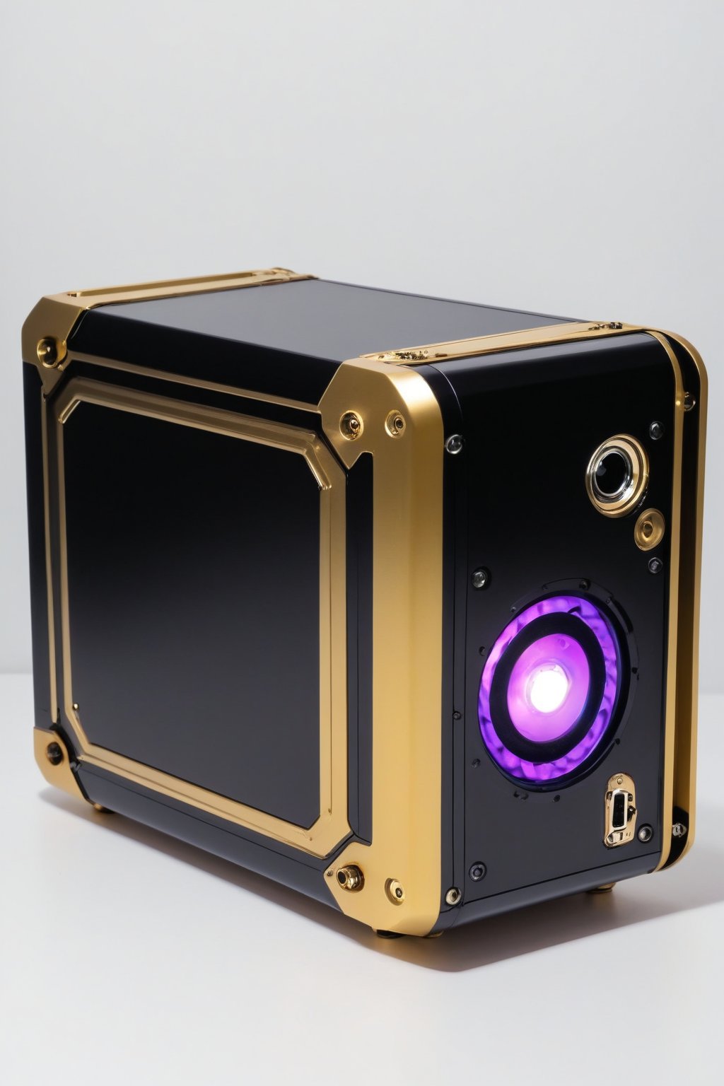 PC case, mini PC, sff case, horizontal case, mini itx, modding PC case, deko style, black, gold, violet, rgb, vintage, vinyl