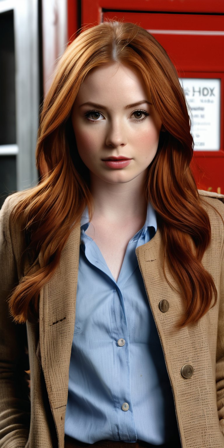 A perfect shot of actress Karen Gillan,  in her role as a young Amy Pond,  as she appeared in the BBC television series Do...