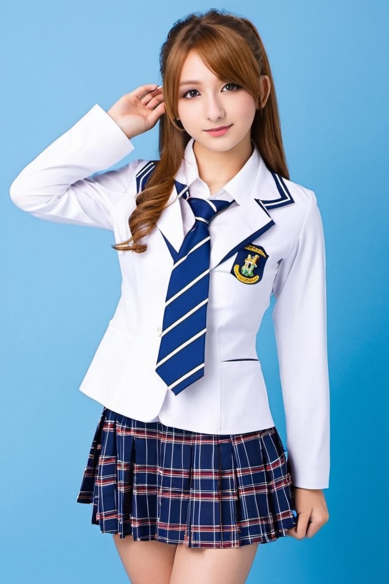 Huge breast 20 years old girl cosplay tight school uniforms