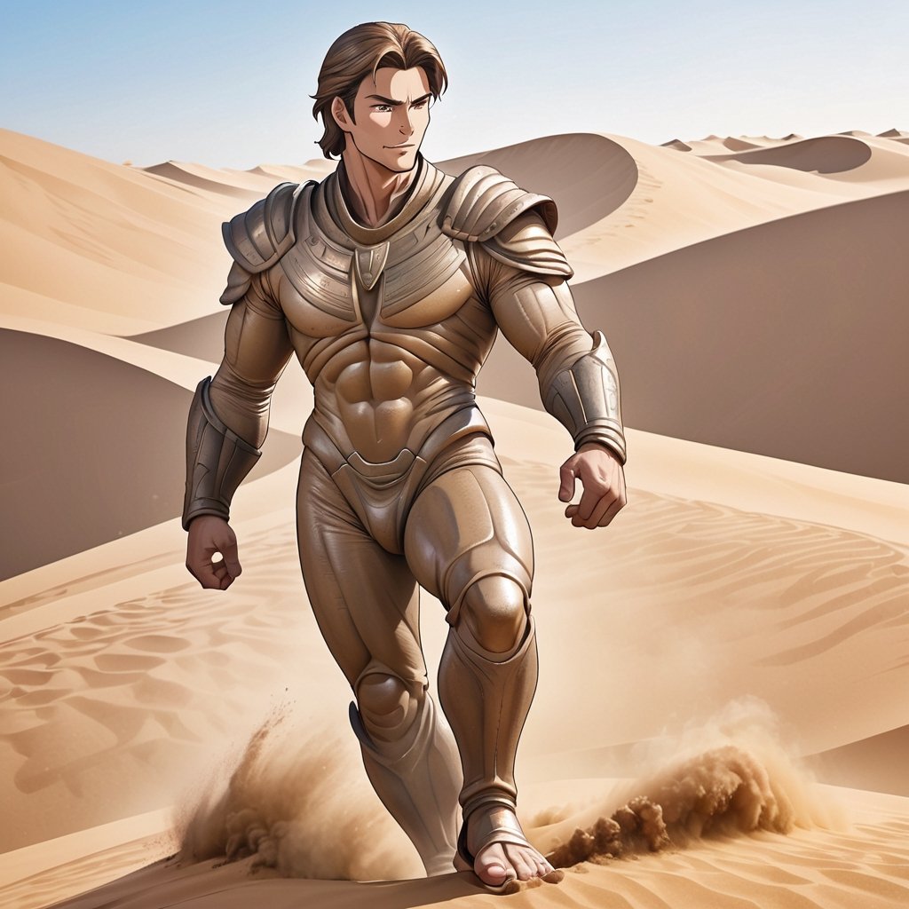 1boy, DUNE, (illustration),anime,mature man,handsome guy,ikemen,game,effect,fantasy,Dune Style