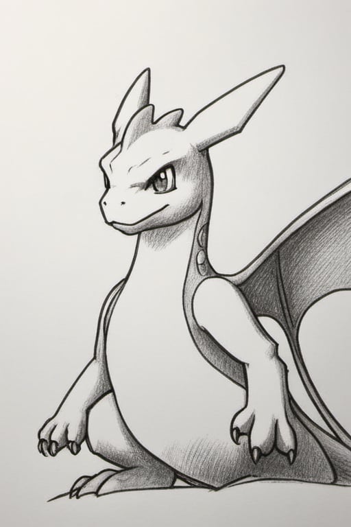 Charizard, pencil draw