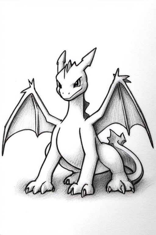 Charizard, pencil draw