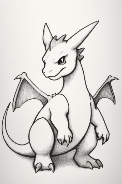 Charizard, pencil draw