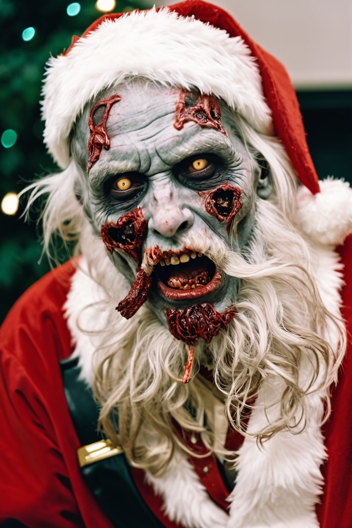 Zombie Santa Clause,  Fujichrome Provia 100F,  F/8 by Afroman4peace on Tensor.Art