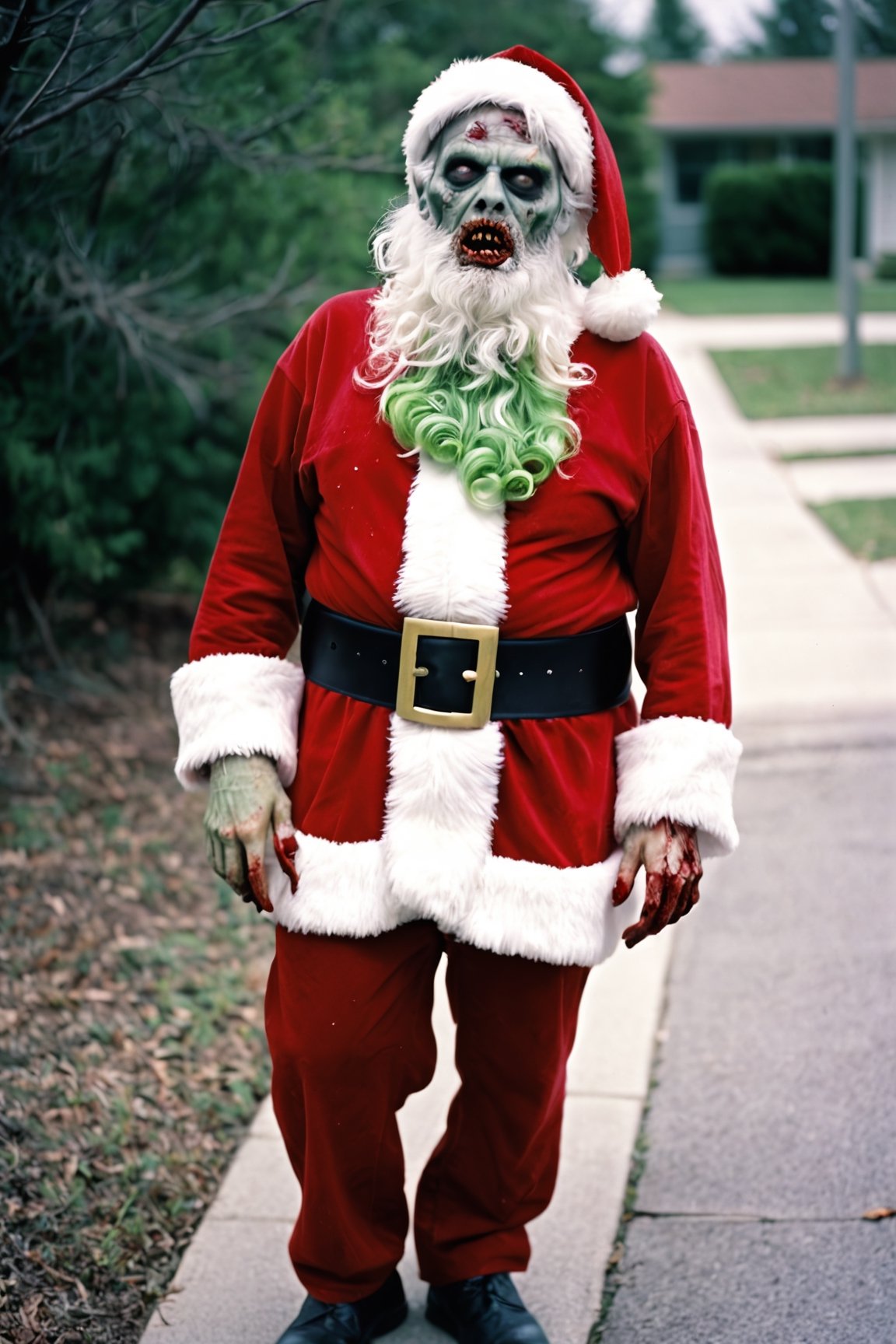 Zombie Santa Clause,  Fujichrome Provia 100F,  F/8 by Afroman4peace on Tensor.Art
