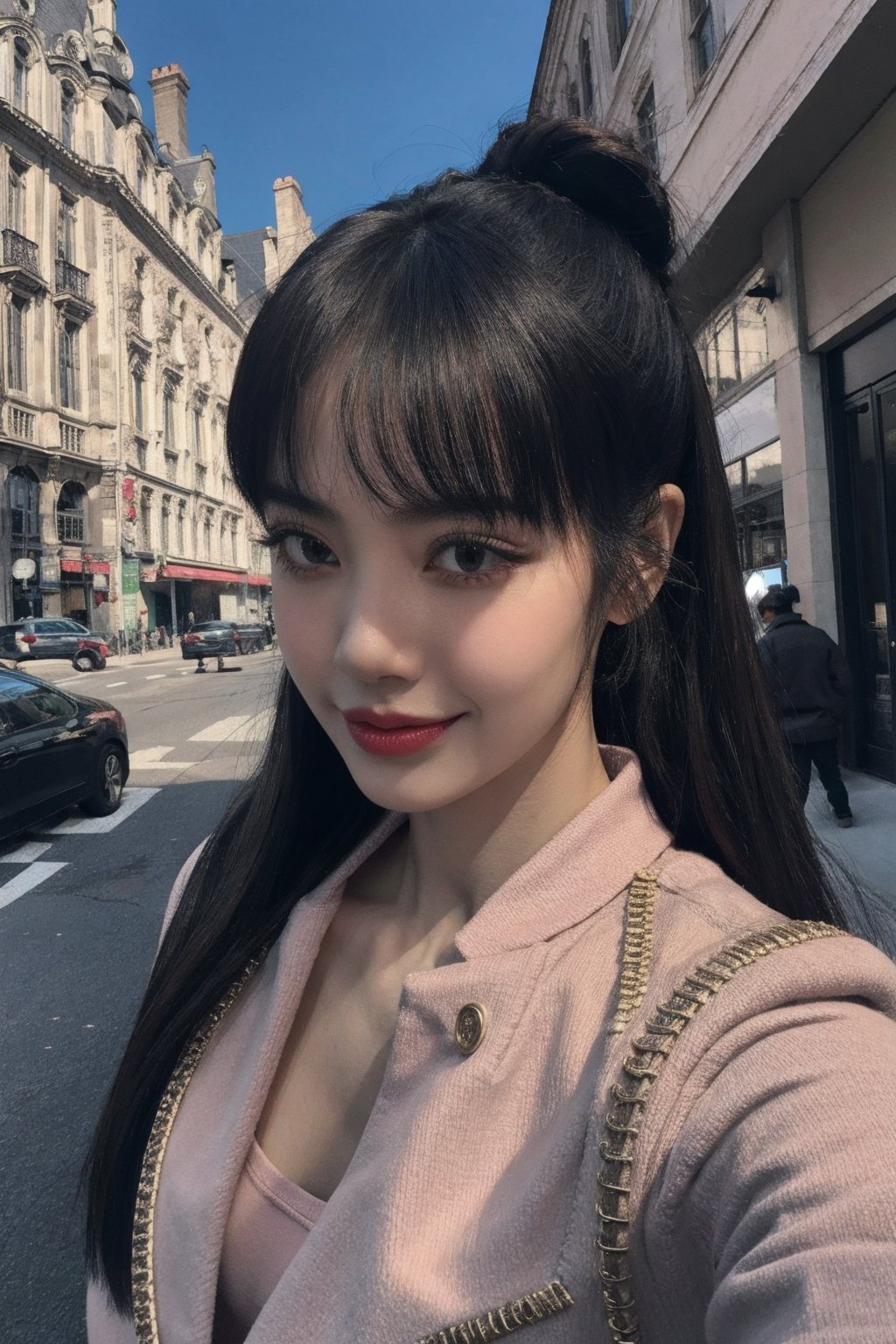 photorealistic:1.37, masterpiece, best quality, raw photo, uhd, 1girl, long hair, brown hair, seductive, secretary outfit, model pose, looking at viewer, on street, intricate detail, detailed background, detailed skin, pore, highres, hdr,little_cute_girl,Korean,DararatBoa,1girl,Sexy
,dream_girl,lalalalisa_m