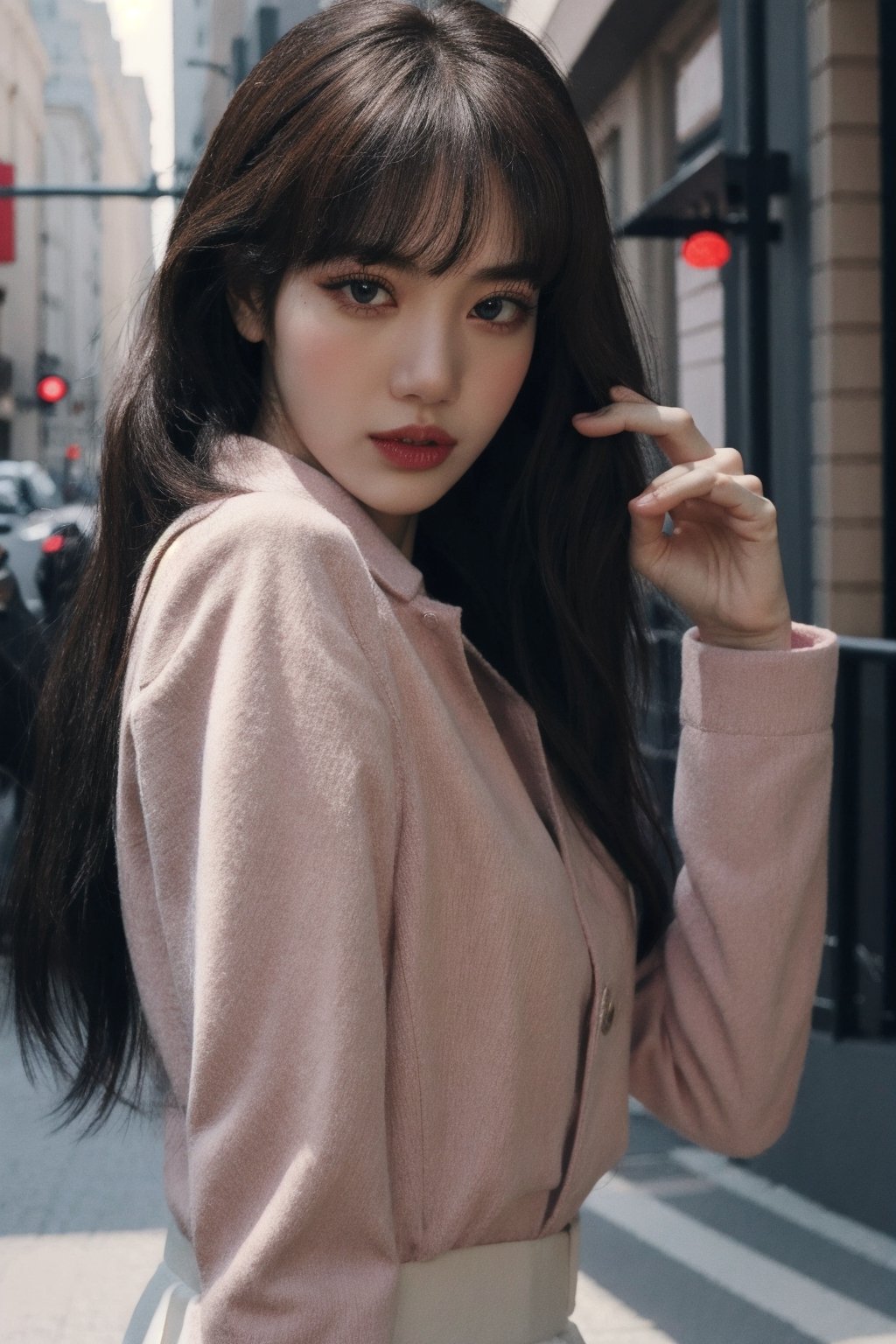 photorealistic:1.37, masterpiece, best quality, raw photo, uhd, 1girl, long hair, brown hair, seductive, secretary outfit, model pose, looking at viewer, on street, intricate detail, detailed background, detailed skin, pore, highres, hdr,little_cute_girl,Korean,DararatBoa,1girl,Sexy
,dream_girl,lalalalisa_m