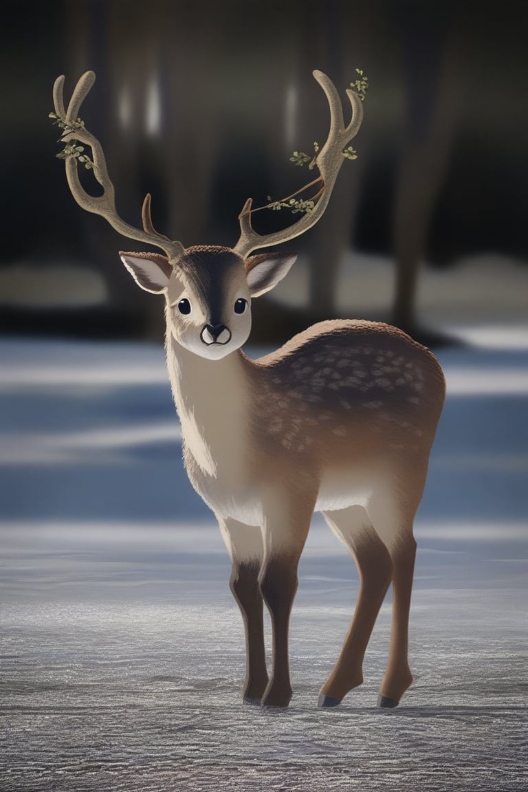 studio ghibli anime style deer