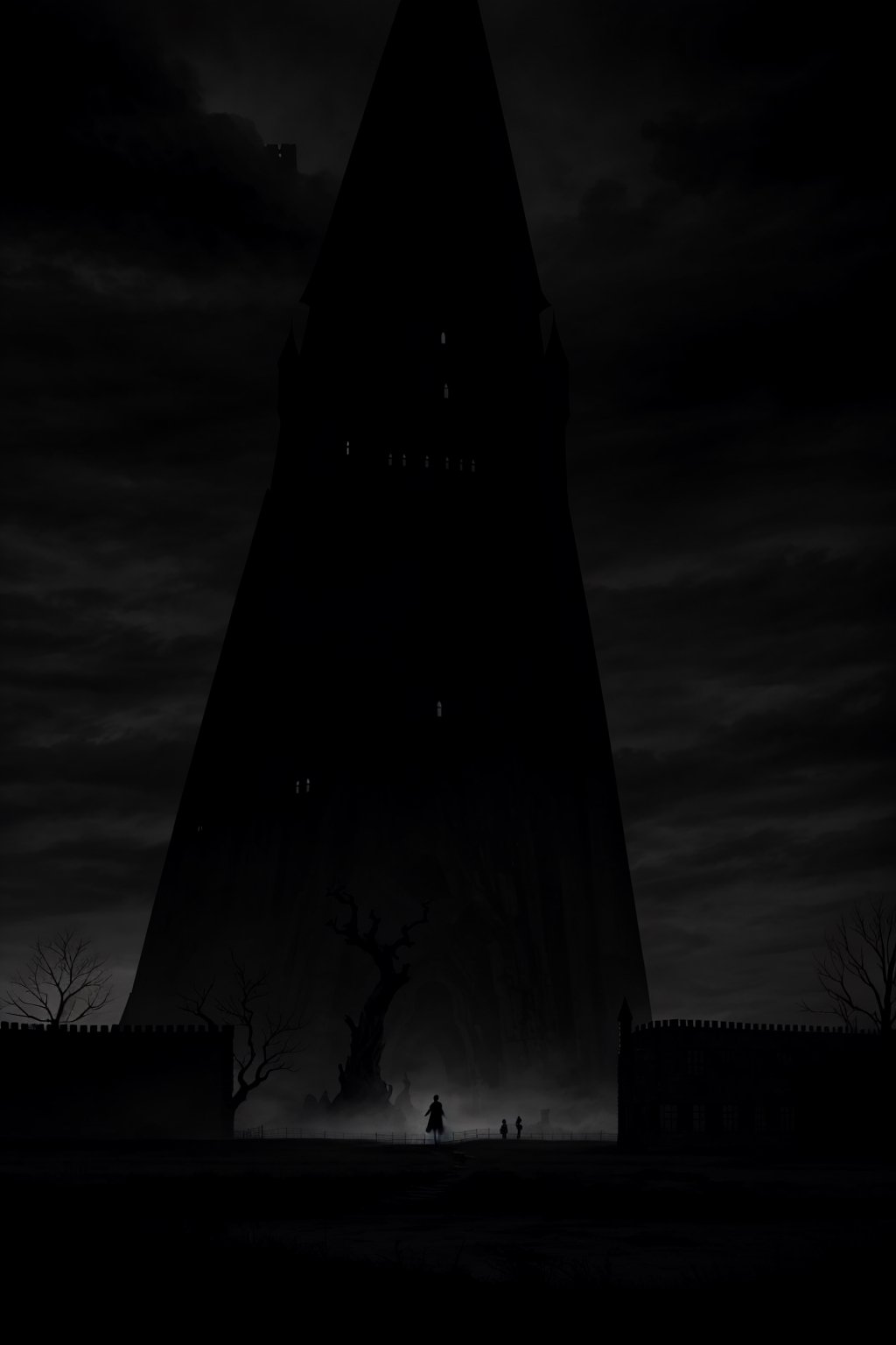 [(dark and eerie atmosphere:1.5) ::0.25], (masterpiece:1.4), (foreboding castle:1.3), [skeletal remains: bones: 0.60], desolate landscape, [spooky fog: moonlit night: 0.75], broken windows, (sinister aura:1.2)
