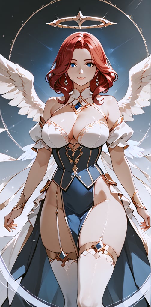 score_9,score_8_up,score_7_up, very aesthetic, intricate details,
1girl red hair, pale yellow divine light magic circle, pure Blue corset,big breasts, blue eyes, white thighhighs with gold detail, sidelighting, divine light particles, angel wings, abstract, beautiful, Expressiveh,



colorvsgrey, monochrome, greyscale