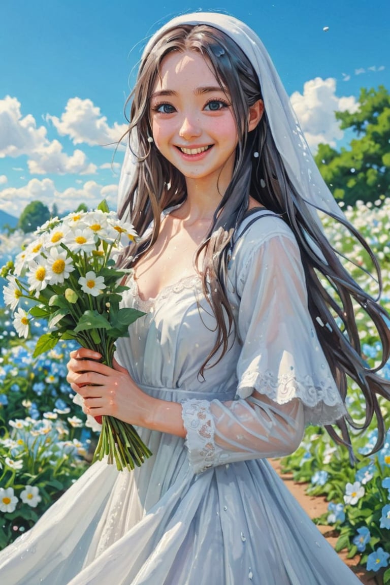 An concept art of an ethereal wet irish nun ,  miku hatsune,  long hair by user_642058020016298051 on Tensor.Art