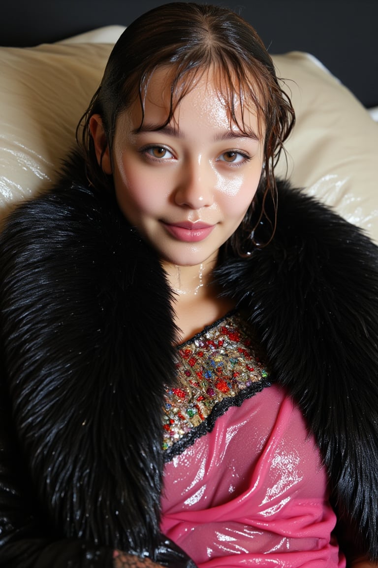 **(wet clothes,  wet hair,  wet face by user_642789594680738377 on Tensor.Art