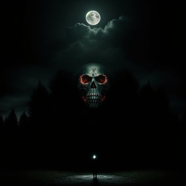 create a darkness album cover nightmare,  I want to see the chaotic,  nightmarish decor inflamed by Kyouko Hatake on Tenso...
