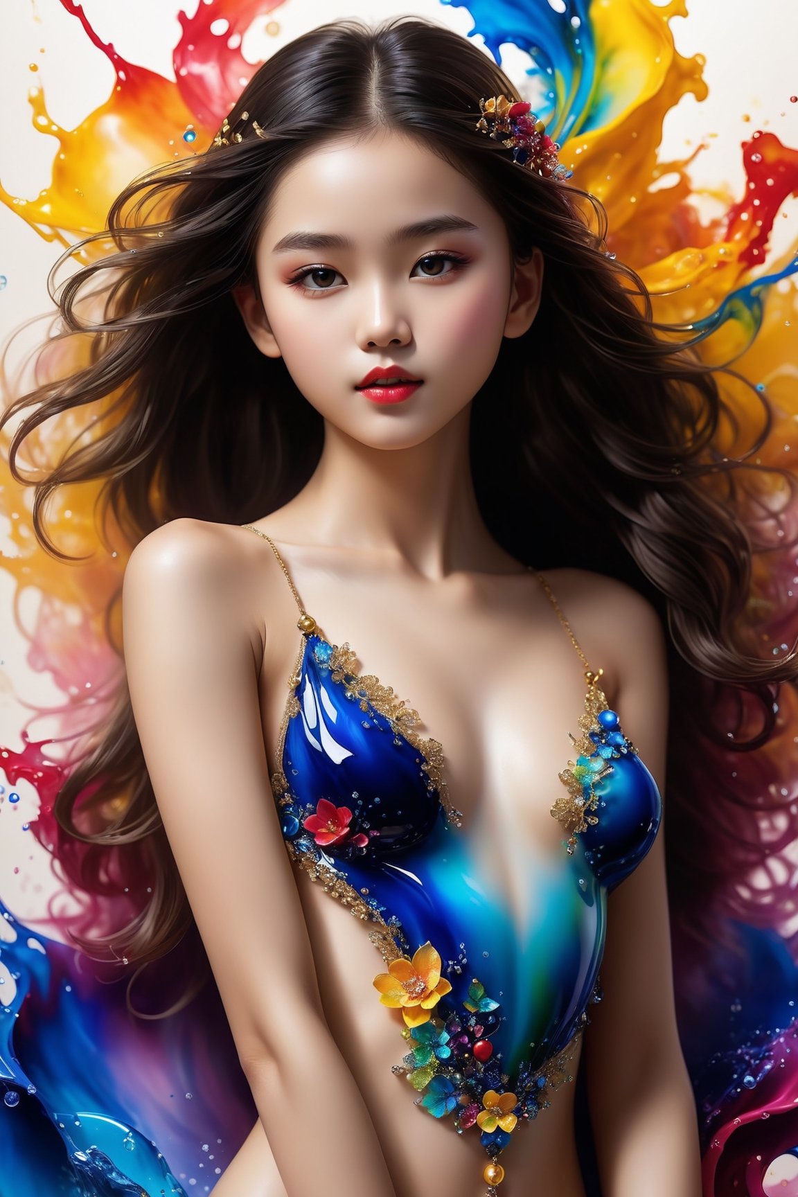 Naked body,  splash art ,  alcohol ink by user_643784433660346348 on Tensor.Art