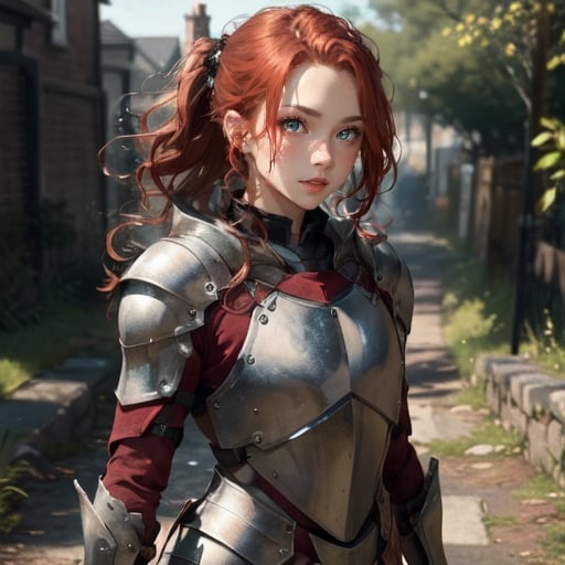 Beautiful irish knight,  wearing body armour,  cute-fine-face by CB_ai_artist on Tensor.Art