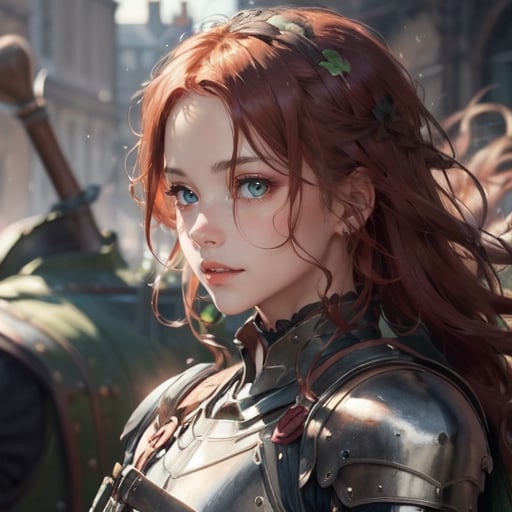 Beautiful irish knight,  wearing body armour,  cute-fine-face by CB_ai_artist on Tensor.Art