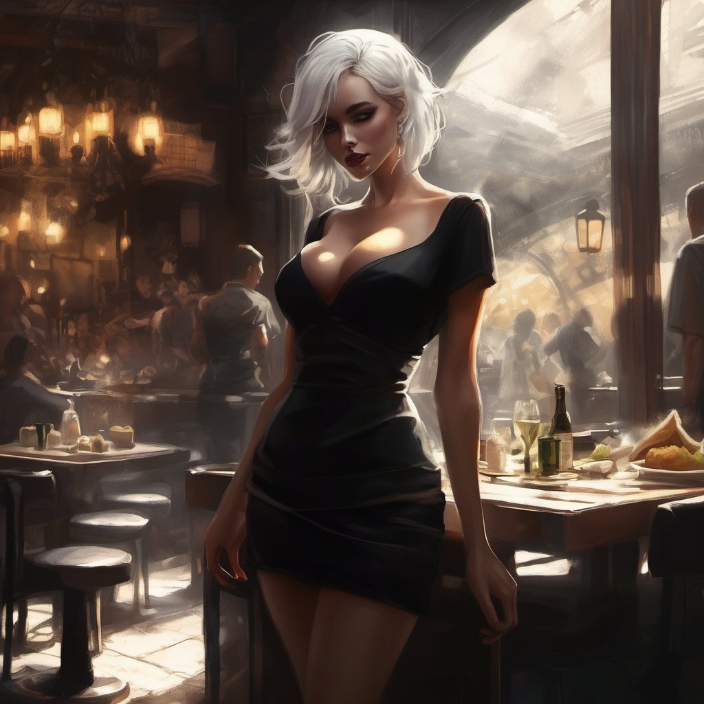 1 girl,  white haired,  standing by AO Creates on Tensor.Art