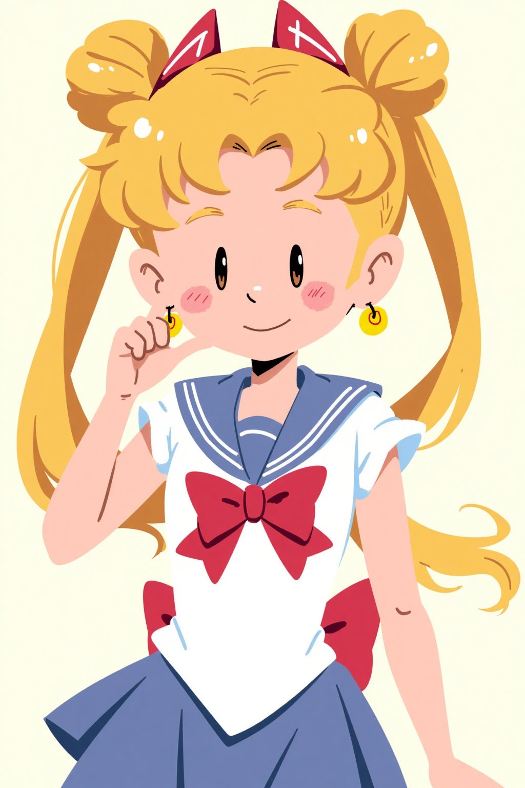 nap_retep, drawing cartoon of sailor moon. Change clothes. in the style of t0k