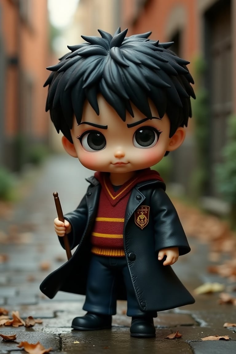 This is a super high-definition photo of "Harry Potter". has been turned into a "Kaiyodo" style figure in a super deformed...