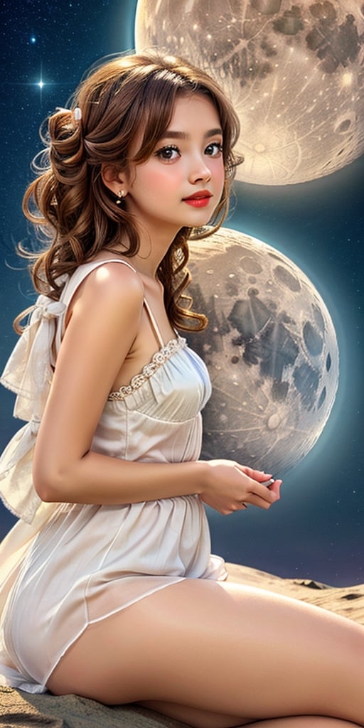 sweet girl in the moon