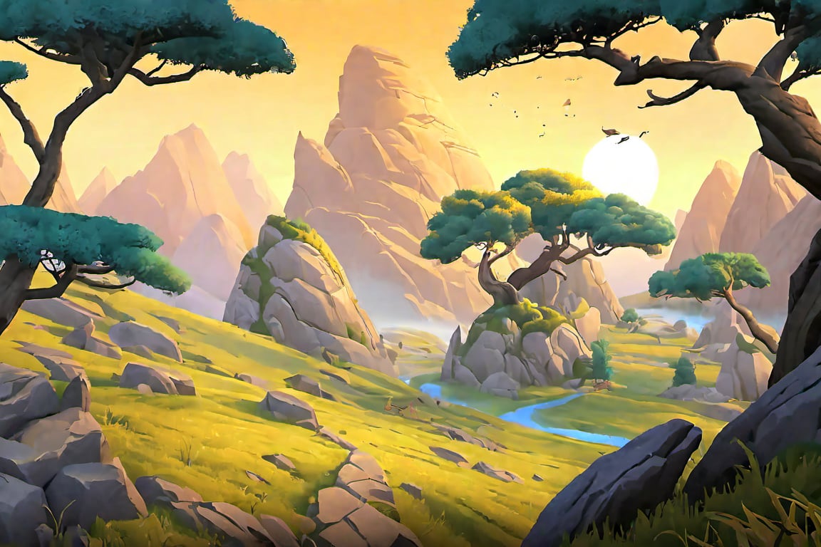 fantastic detailed photography of a perfect a telepath controlling rock formations on a mountain to create a makeshift base, intricate details, detailed background league of legends, legends of runeterra, valorant, lolsplashart, mlbbsplashart,

Holographic, african landscape, (3D) bird's eye view, from above, colorful , and lush grasslands. Winding paths crisscross the hills, Magical multicolor ink, high quality, imagination, 8K, fantasy art, vibrant magical colors, style painting magic.
